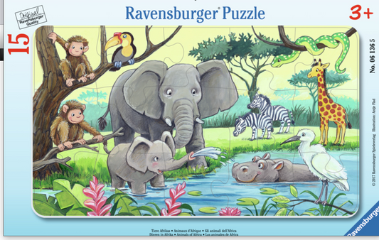 Ravensburger puslespil vildedyr 15 brikker