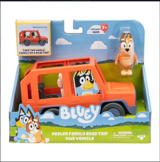 BLUEY Heeler Family Road Trip 4wd Vehicle