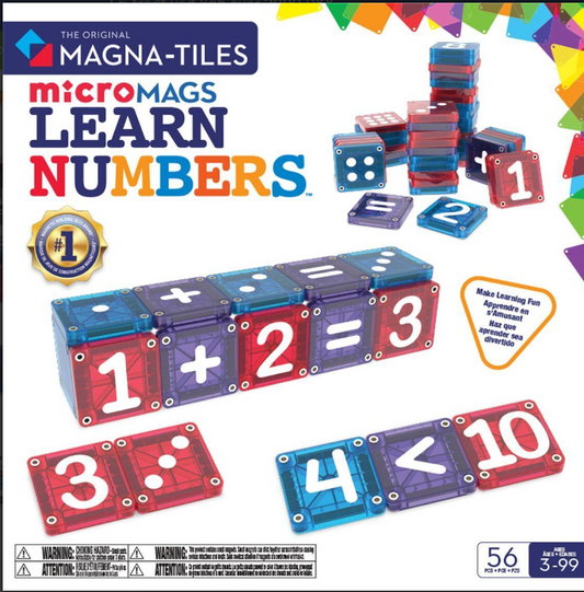 MAGNA-TILES, Learn Numbers, 56 pcs