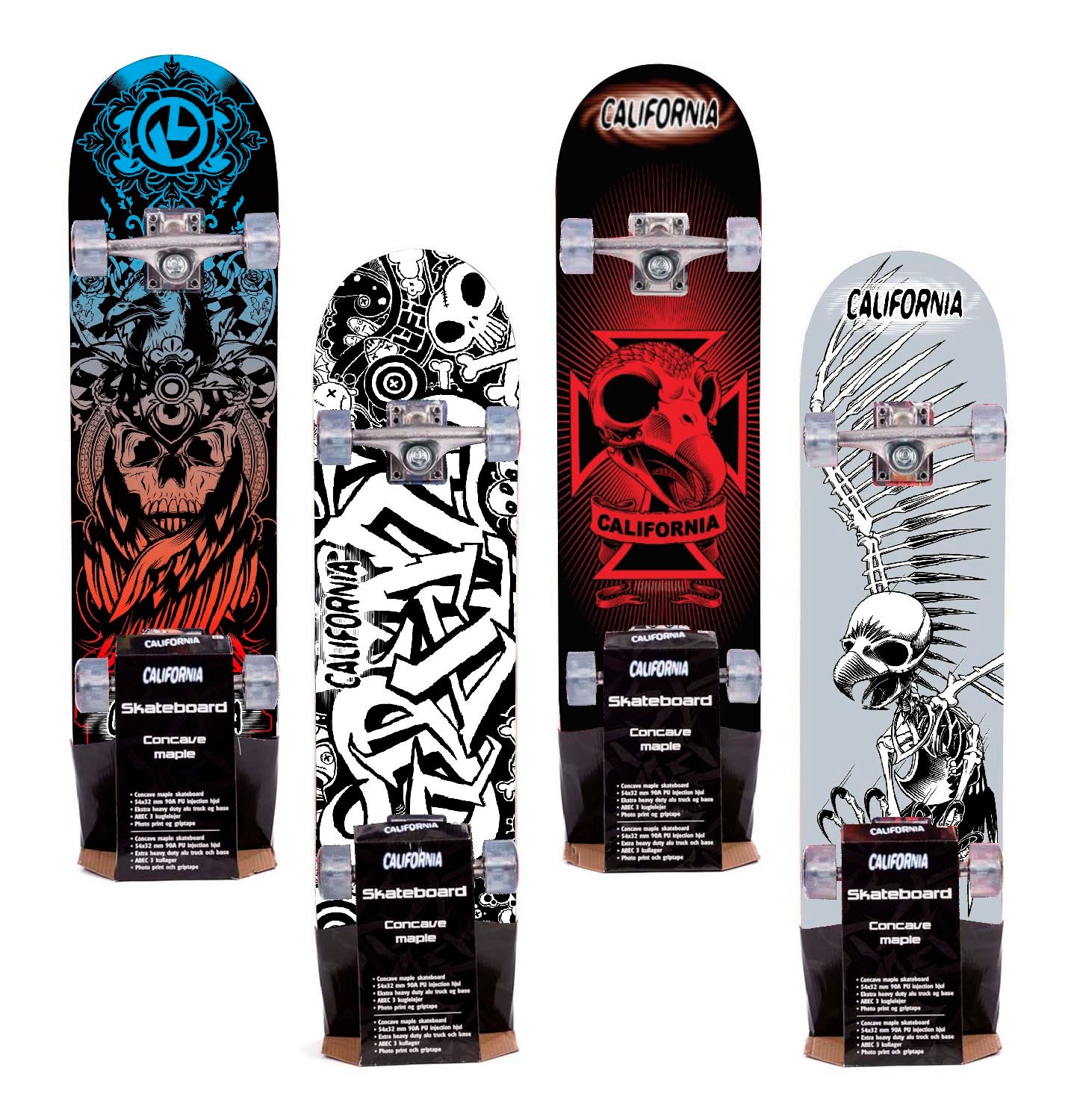 California Concave Maple Skateboard. (Kun til afhentning i Haslev)