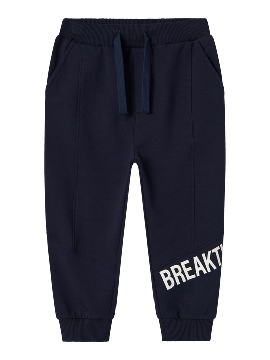 Name It joggingbuks m/tekst benet blå 122 cm