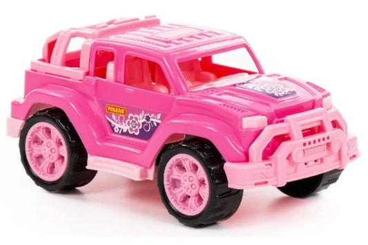 POLESIE Jeep 21,8x12x10,3cm i net, pink