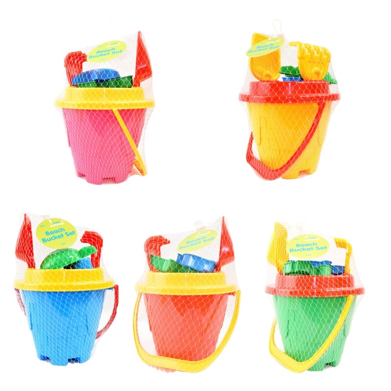 Happy Summer Strandspand Sæt med 6 Dele 19x21x26 cm