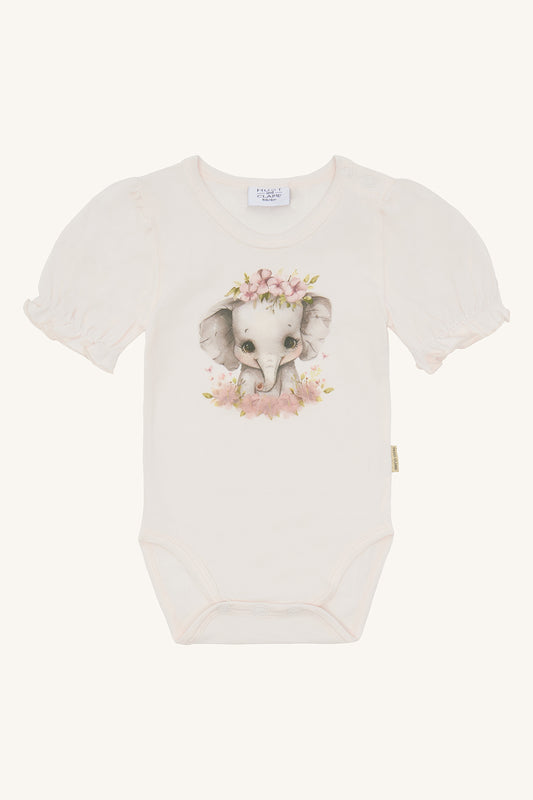 Hust and Claire body med elefant hvid 86 cm