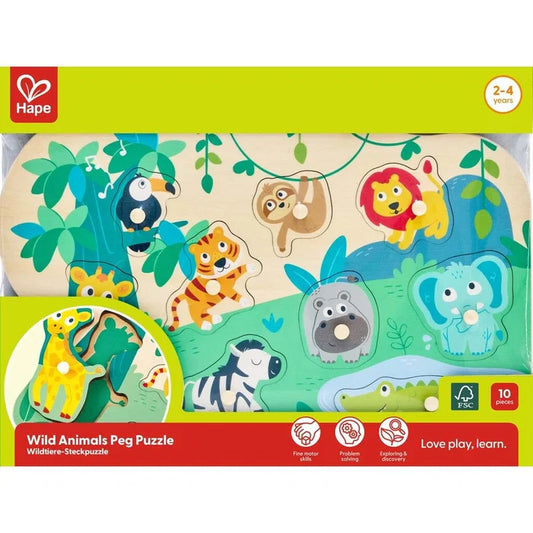 Hape Wild Animals Peg Puzzle