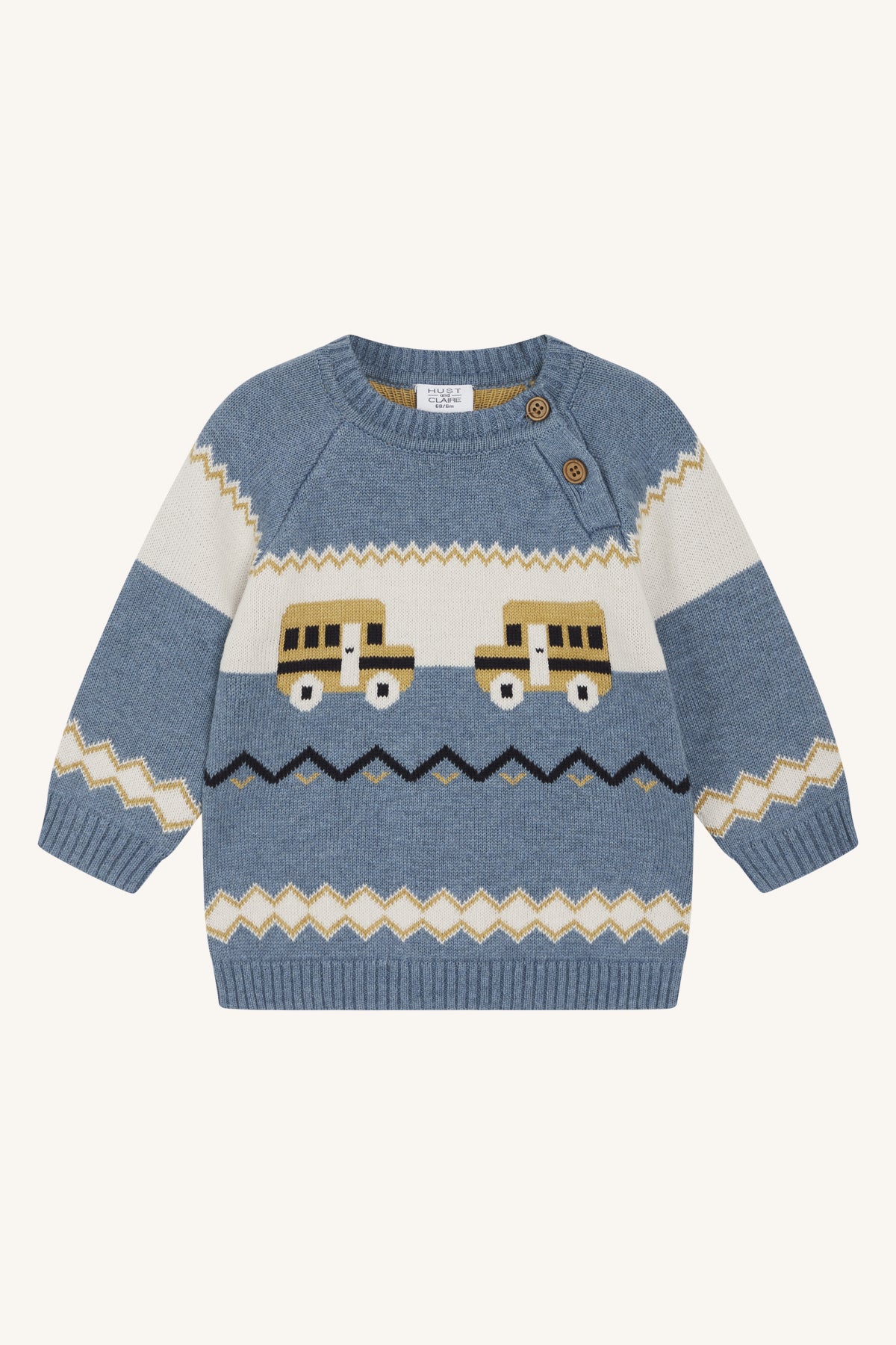 Hust and Claire sweater med busser 80 cm