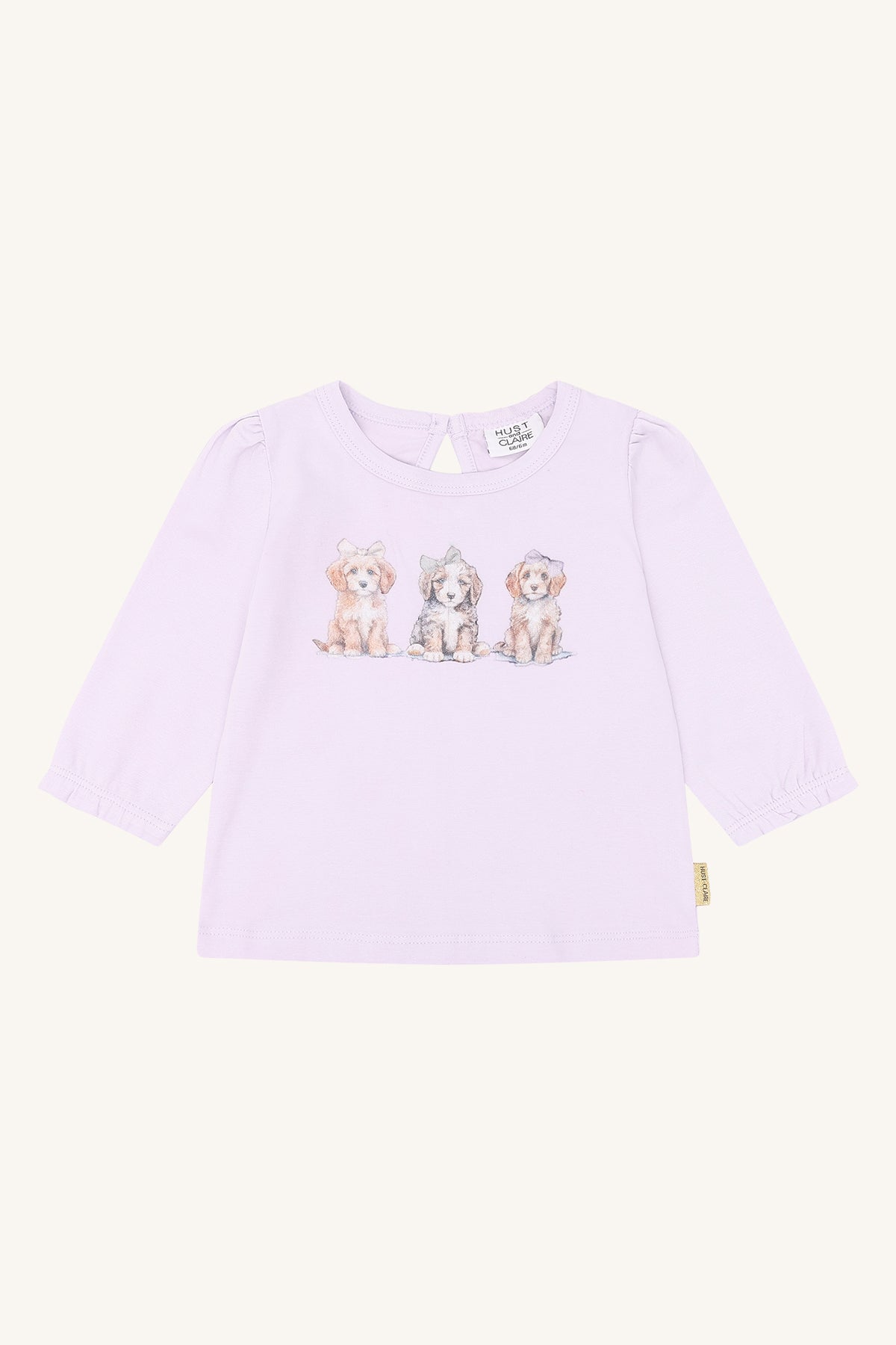 Hust and Claire bluse med hunde 98 cm