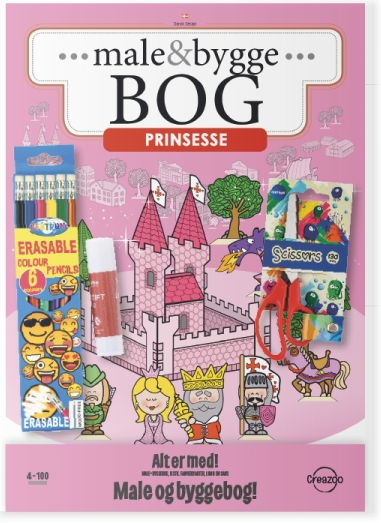 CREAZOO Male & byggebog SÆT Prinsesser