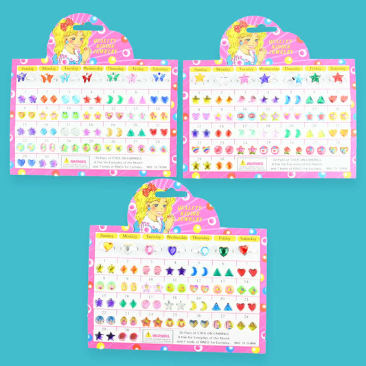 RING SET 7 DAYS HEART+ 30 EAR STICKERS