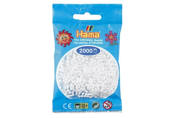 Hama mini perler hvid 501-01