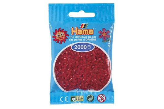 Hama mini perler mørkerød 501-22