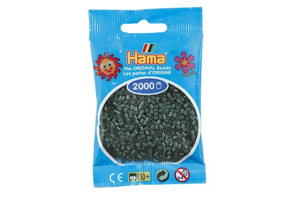 Hama mini perler mørkegrøn 501-28