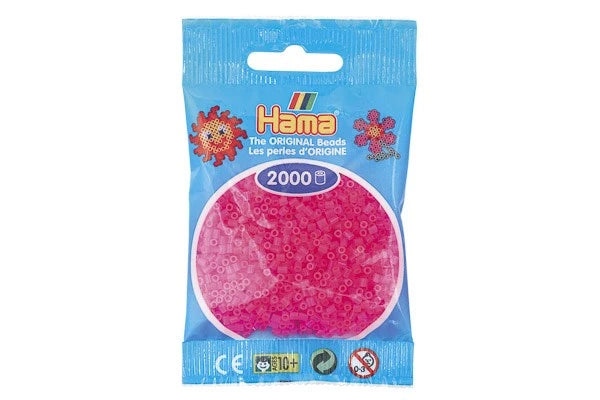 Hama mini perler neon fuschia 501-32