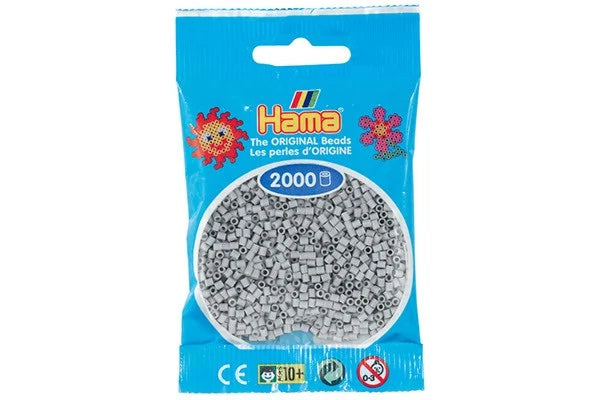 Hama mini perler lysegrå 501-70