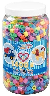 Hama maxi 1400stk i bøtte pastel mix 50