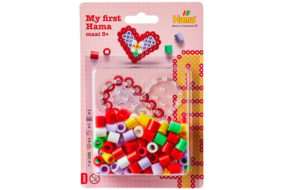 HAMA Hama maxi perler & plade hjerte, lille blister
