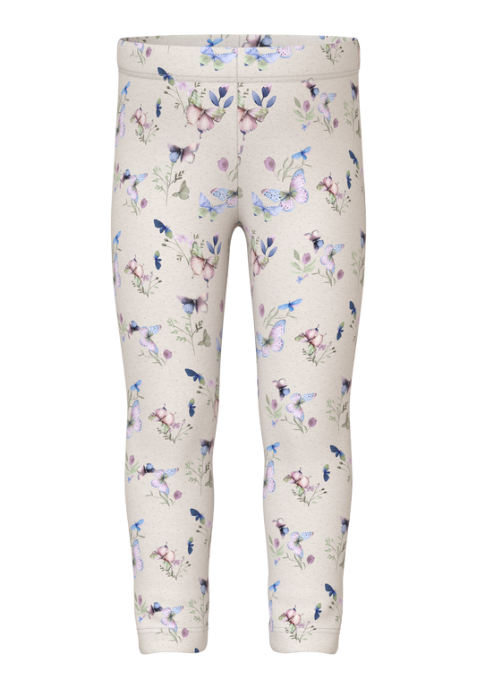 Name It Leggins med sommerfugle beige 92 cm