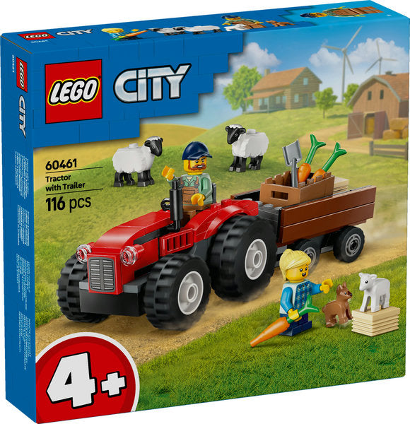 LEGO City Rød traktor med anhænger 60461