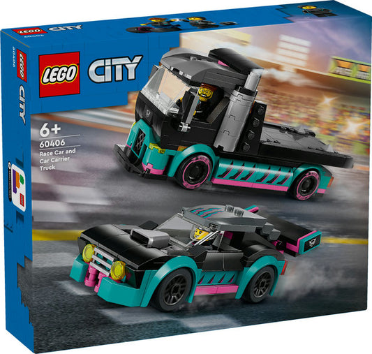 LEGO City Racerbil og biltransporter 60406