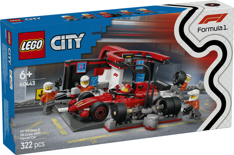 LEGO City F1®-pitstop og pitcrew med Ferrari-bil 60443