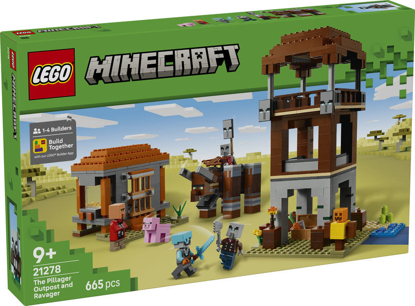 LEGO Minecraft Røverforposten og ravager 21278