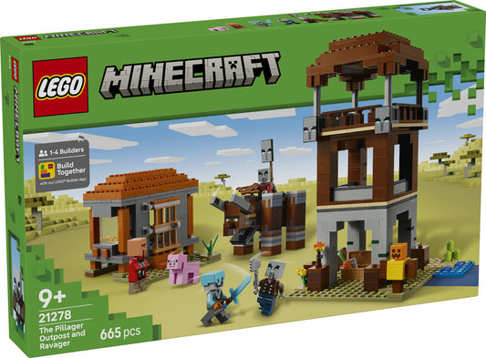 LEGO Minecraft Røverforposten og ravager 21278
