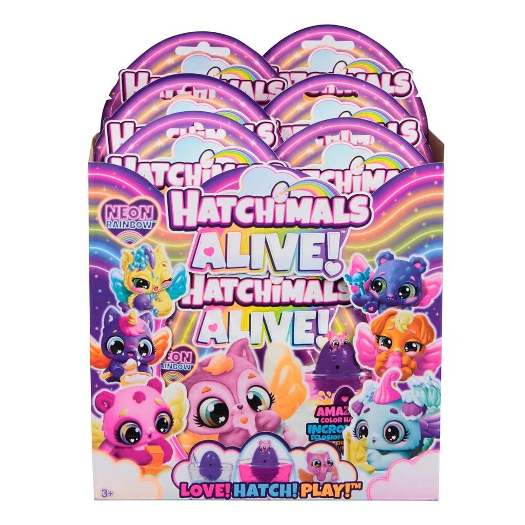 Hatchimals Alive Neon Rainbow 1-pakke assorteret