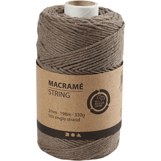Macramé-snor Lys Brun, 330 G