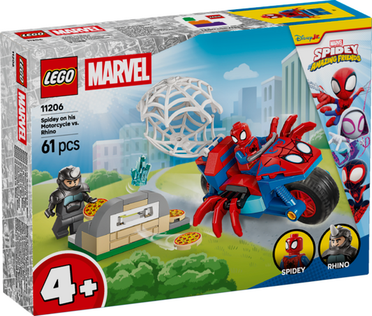 LEGO Marvel Spidey på sin motorcykel mod Rhino 11206