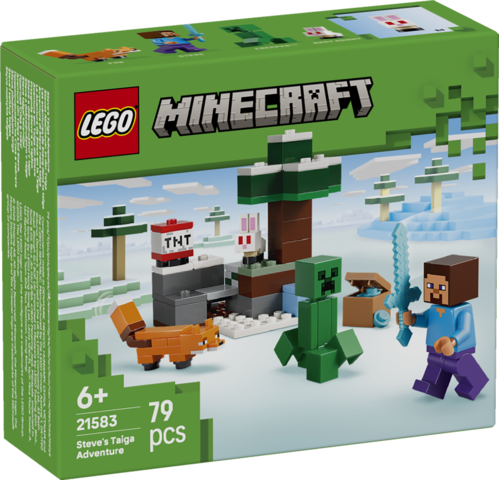 LEGO Minecraft Steves tajga-eventyr 21583