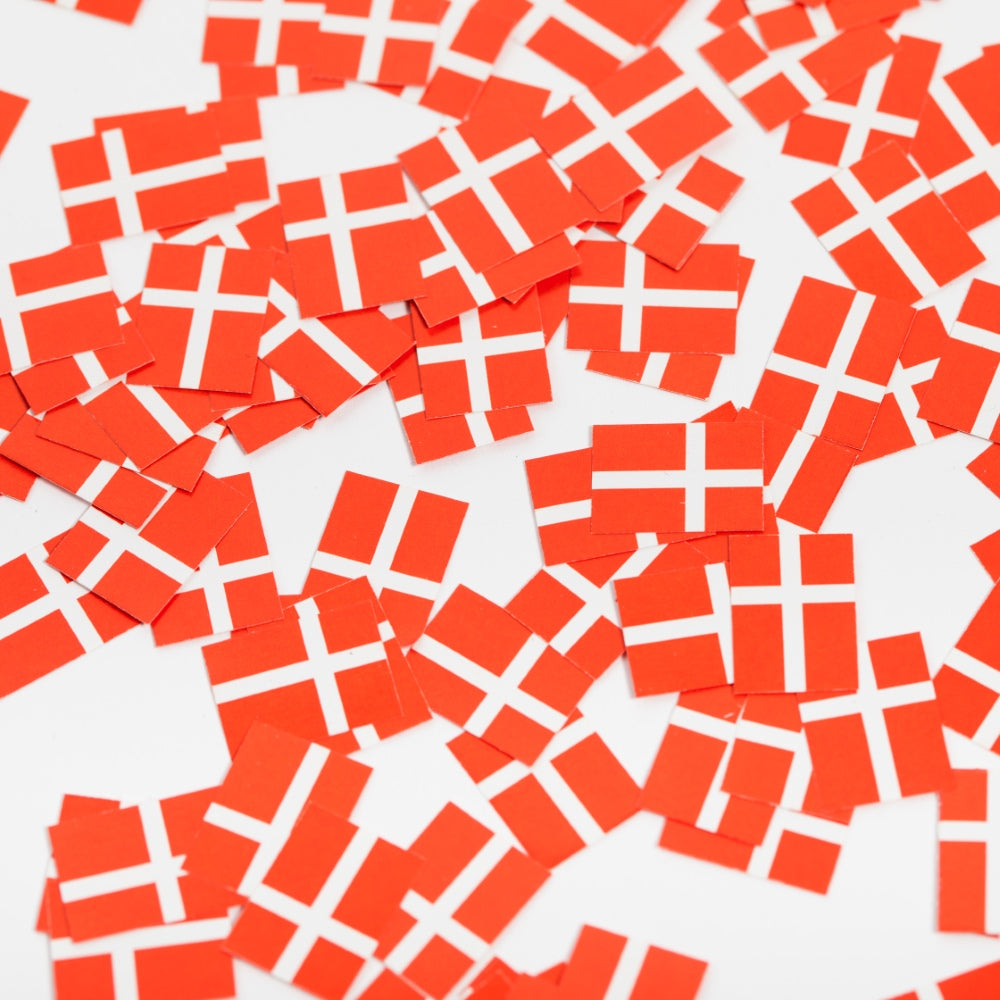 Dannebrosflag konfetti