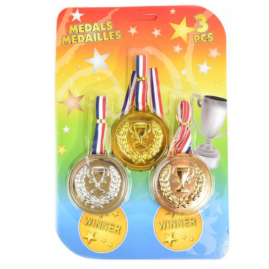 Medalje sæt 5,5cm 3 Stk.