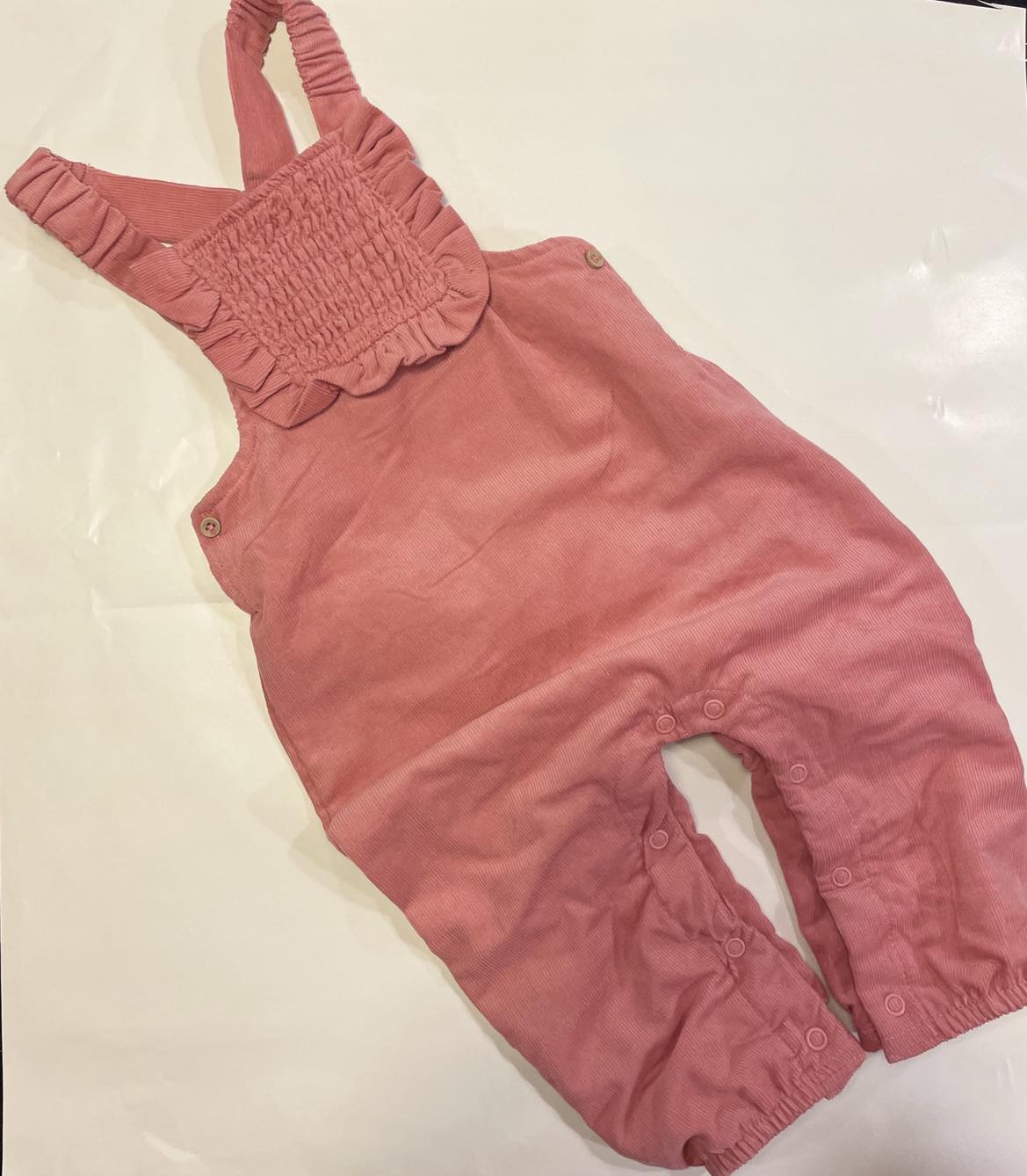 Minymo fløjels overalls rosa 62 cm