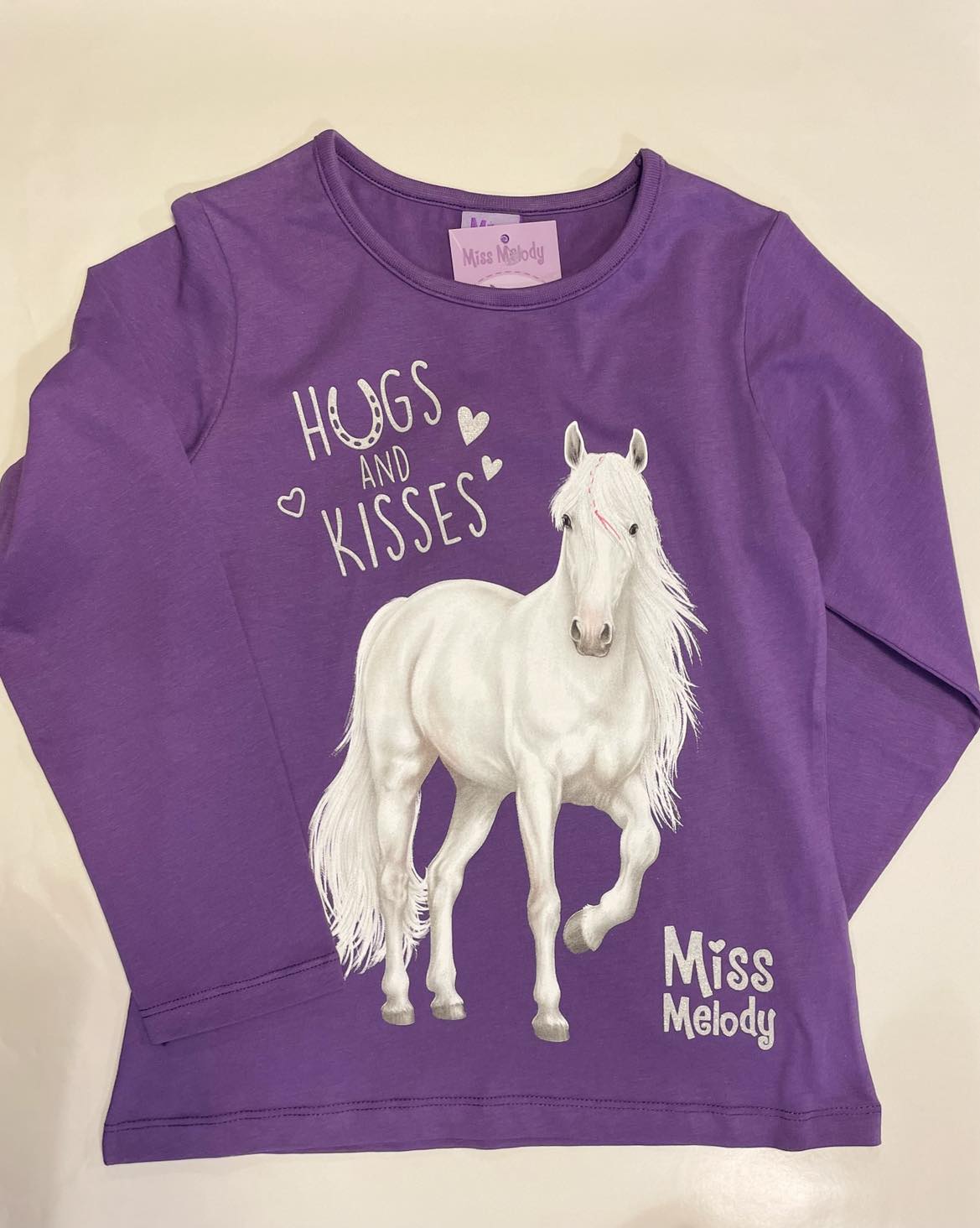 Miss Melody langærmet t-shirts 128 cm