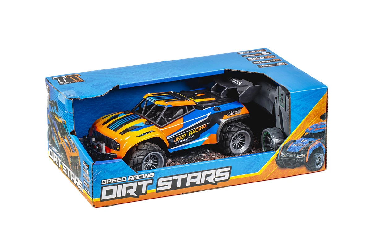 TEC-TOY Jeep Racing R/C 1:18 2,4G 3,7V Li-ion, blue/orange