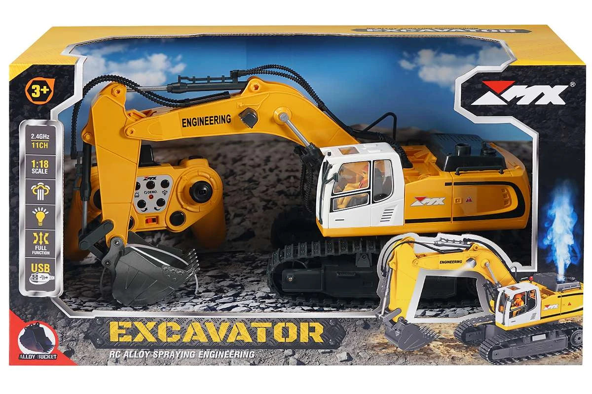 MX R/C Constructions Excavator R/C 1:18 2,4GHz, 3,7V Li-Ion 11 channels