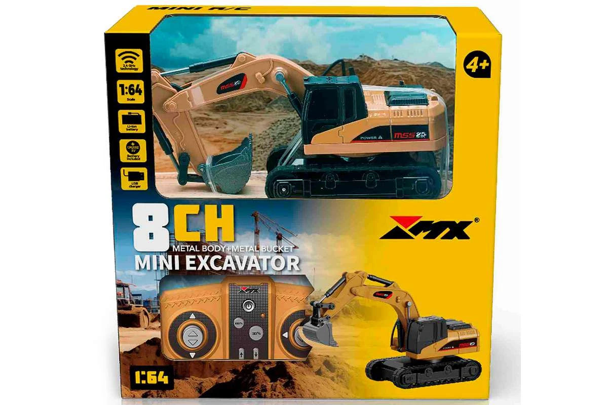 MX R/C Constructions Excavator R/C 1:64 2,4GHz, 3,7V Li-Ion, 8 channels