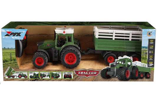 MX R/C Constructions Tractor R/C w/hanger 2,4GHz, 3,7V Li-Ion, green