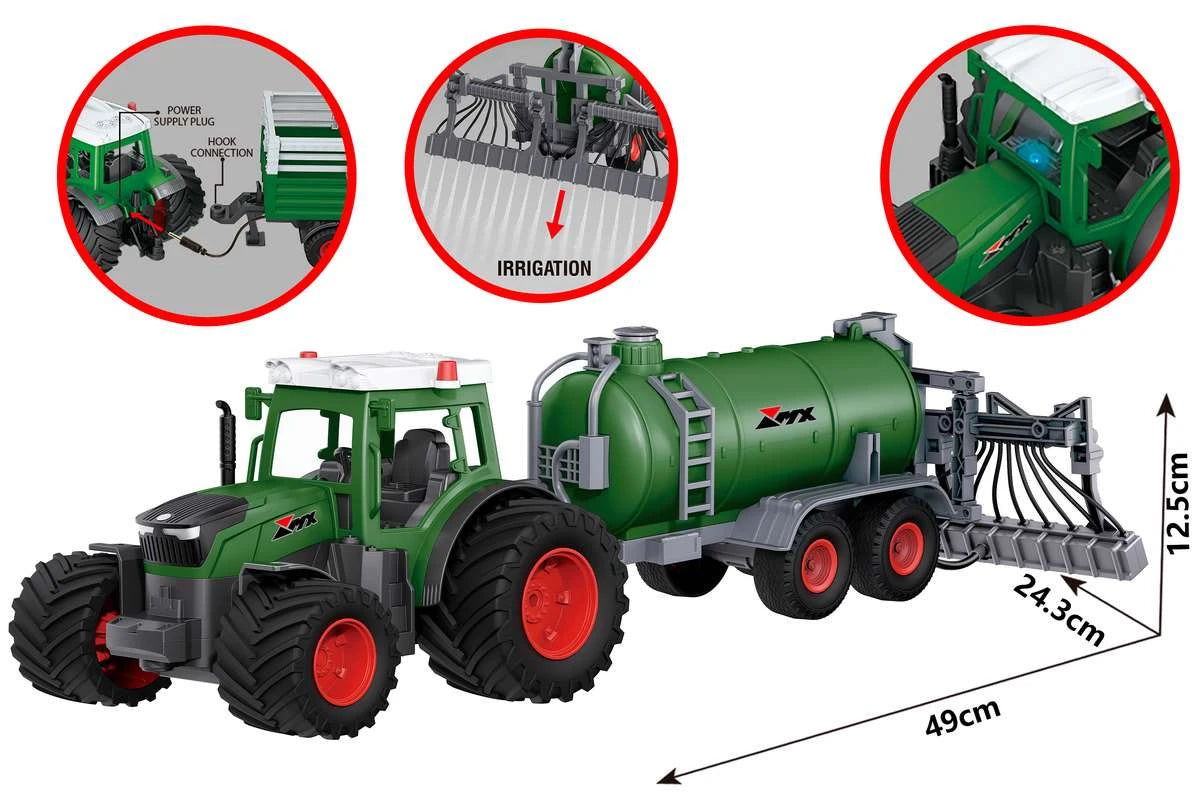 MX R/C Constructions Tractor R/C w/spreader & light 2,4GHz 3,7V Li-Ion