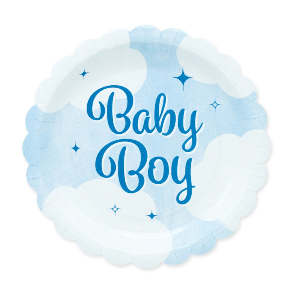 Babyshower paptallerkner dreng