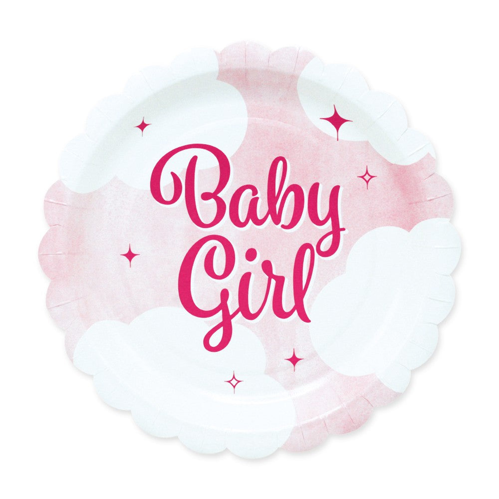 Babyshower paptallerkner pige