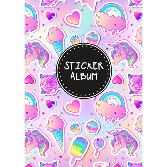 STICKER ALBUM 14,5x21CM UNICORN
