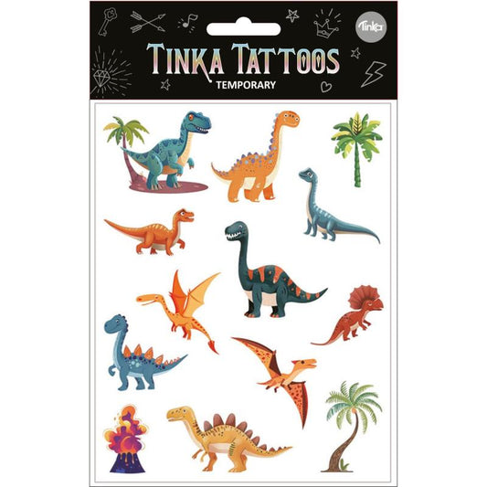 Tatovering med seje dinosaurs Tinka