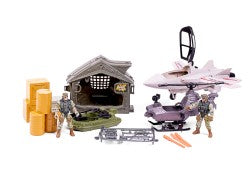 Special Forces Militærsæt m/jægerfly, helikopter, båd + tilbehør
