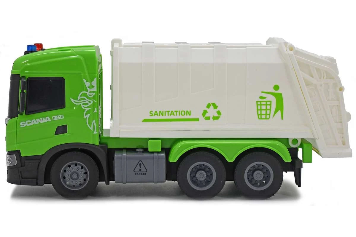 CONTRUCK SCANIA skraldebil med lys og lyd, 28x10x13cm