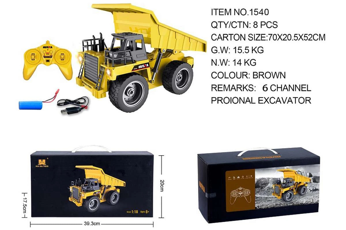 HUINA Dumper R/C 1:18, 2,4GHz Lipo, 6 channels