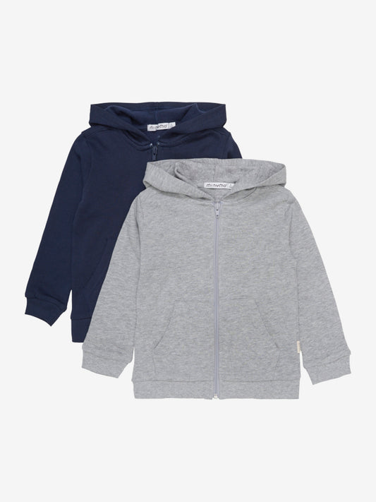 Minymo 2 pk sweatshirt med hætte 110 cm