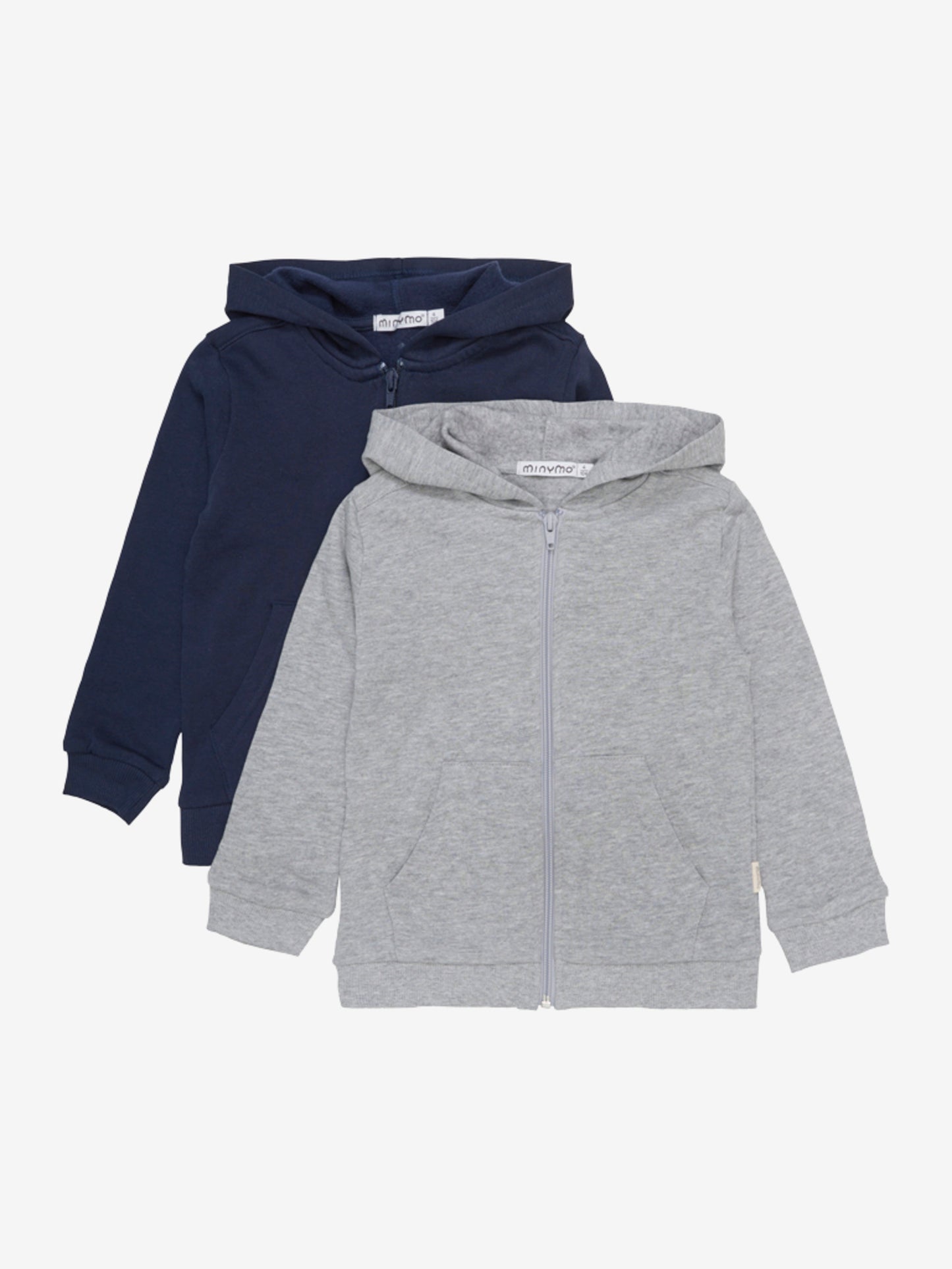 Minymo 2 pk sweatshirt med hætte 128 cm