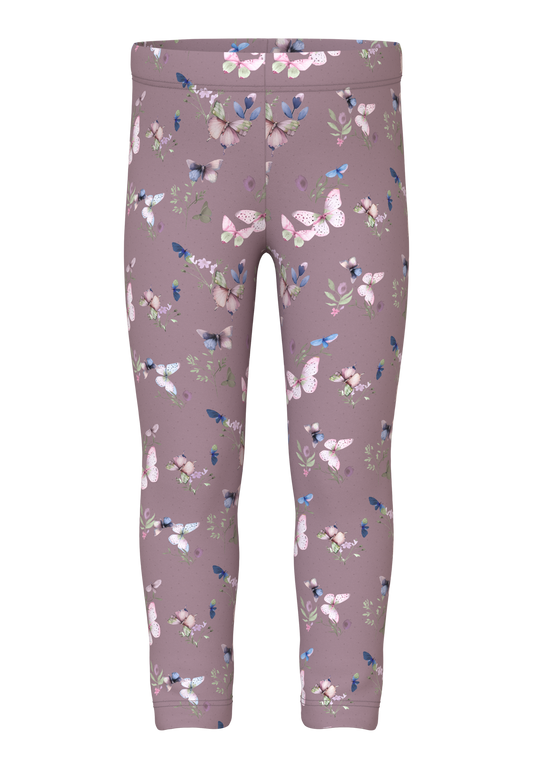 Name It Leggins med sommerfugle blomme 92 cm