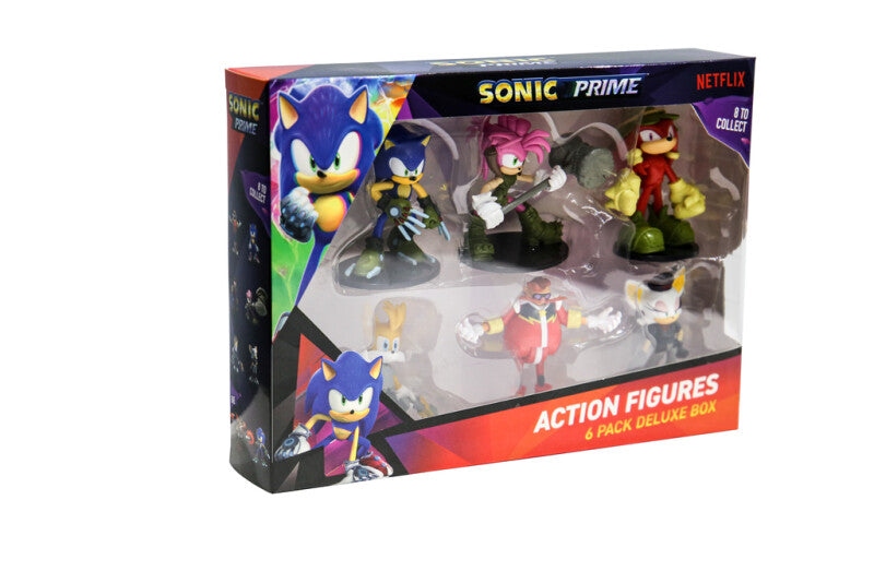 Sonic Leddelt Actionfigur 7,5 cm 6-pak